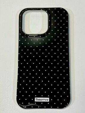 iPhone 16 Pro Black White Polka Dot Case NWOT